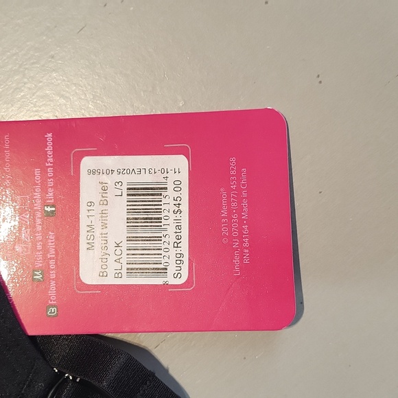 SLIM ME BY MEMOI WOMEN'S BODY SUIT WITH BRIEF. BLACK. LARGE/ NWT - Picture 6 of 8